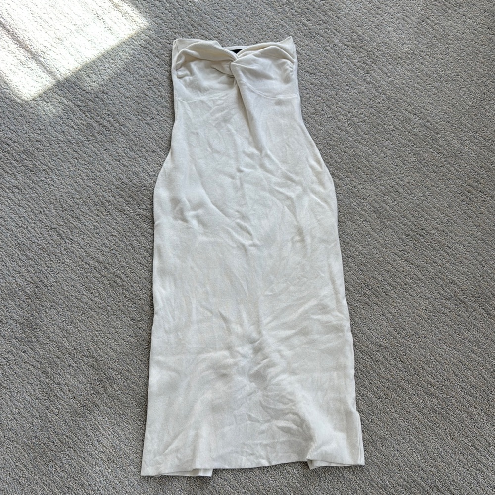 Cream Sleeveless Dress